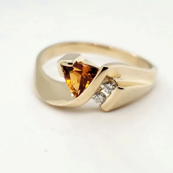 14 Karat Yellow Gold Citrine & Diamond Ring Trinity Jewelers  Pittsburgh, PA