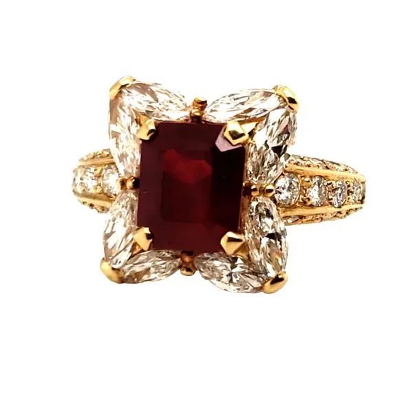 18 Karat Yellow Gold Ruby & Diamond Ring Trinity Jewelers  Pittsburgh, PA