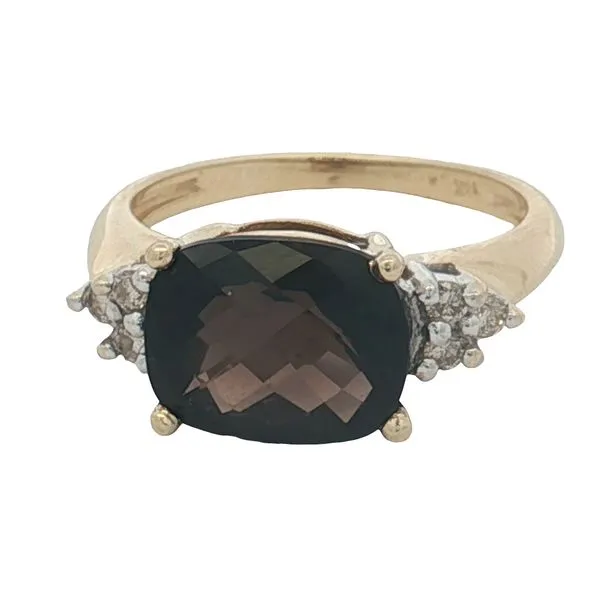 14 Karat Yellow Gold Smoky Quartz & Diamond Ring Trinity Jewelers  Pittsburgh, PA