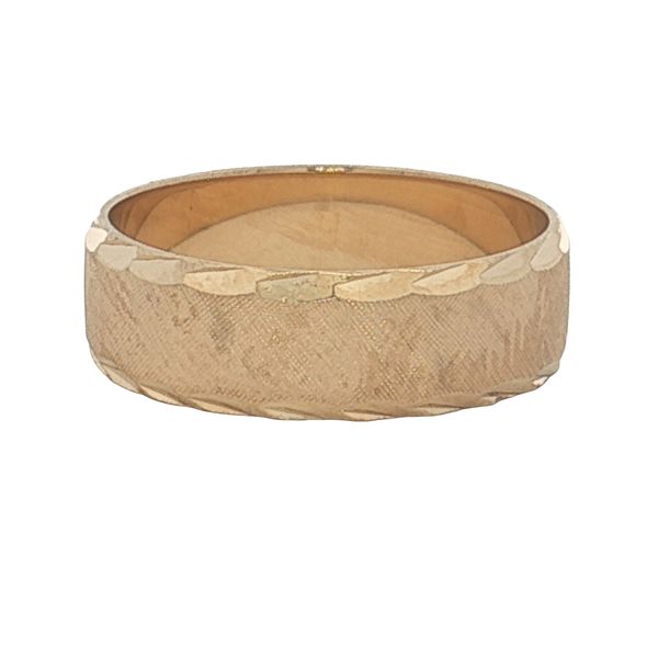 14 Karat Yellow Gold Crosshatch Finish Ring Trinity Jewelers  Pittsburgh, PA
