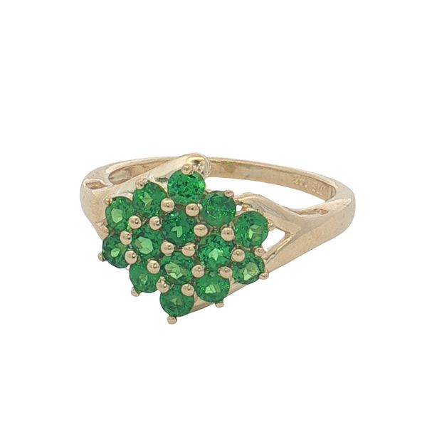 14 Karat Yellow Gold Tsavorite Cluster Ring Trinity Jewelers  Pittsburgh, PA