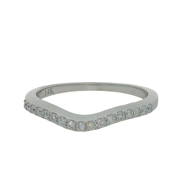 14 Karat White Gold Diamond Curved Ring Trinity Jewelers  Pittsburgh, PA
