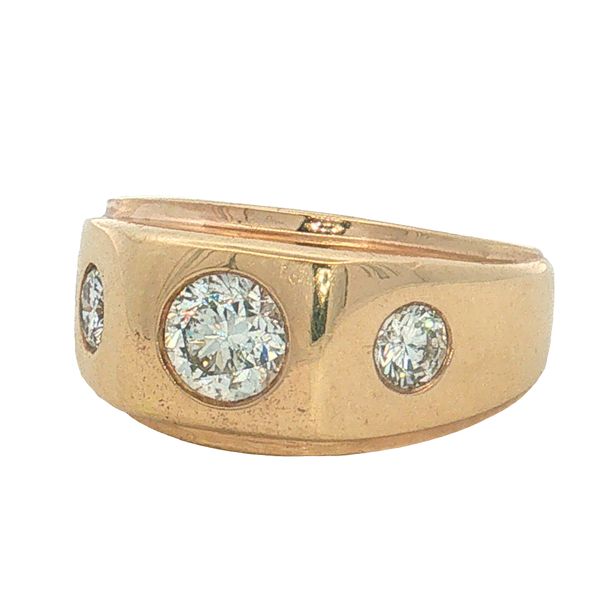 14 Karat Yellow Gold 3 Round Diamond Ring Trinity Jewelers  Pittsburgh, PA