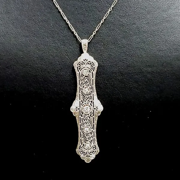 Estate Platinum Diamond Pendant Trinity Jewelers  Pittsburgh, PA