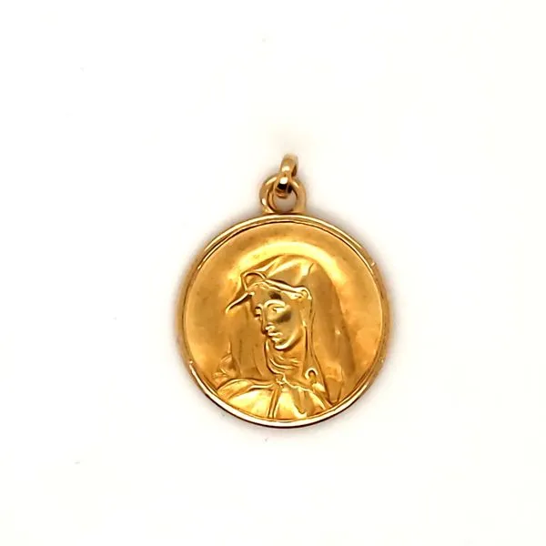 18 Karat Yellow Gold Mother Mary Pendant Trinity Jewelers  Pittsburgh, PA