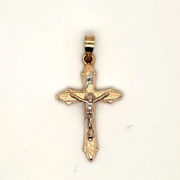 14 Karat Yellow & White Gold Crucifix Pendant Trinity Jewelers  Pittsburgh, PA