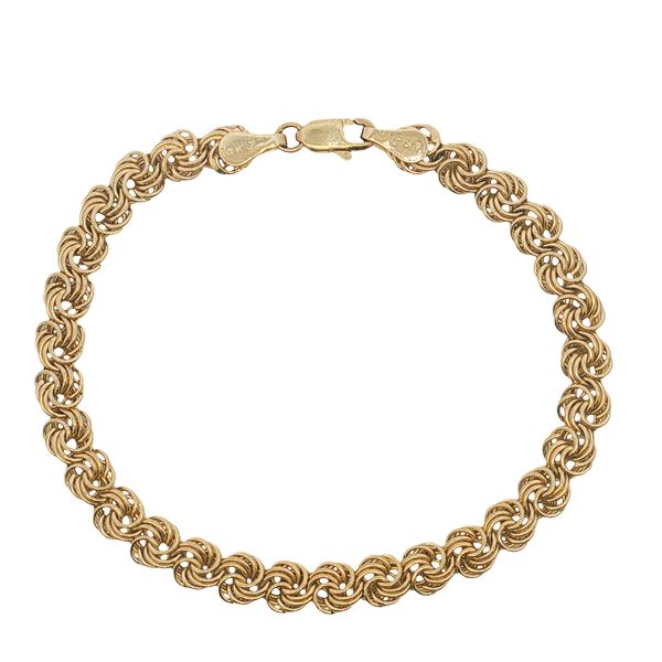 14 Karat Yellow Gold Rosetta Spiral Link Bracelet Trinity Jewelers  Pittsburgh, PA
