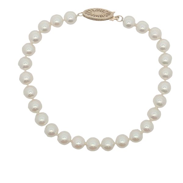 14 Karat Yellow Gold Akoya Pearl Bracelet Trinity Jewelers  Pittsburgh, PA