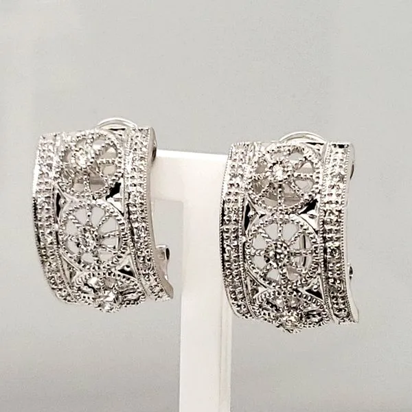14 Karat White Gold Diamond Earrings Trinity Jewelers  Pittsburgh, PA