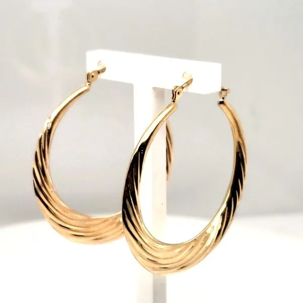 14 Karat Yellow Gold Hoop Earrings Trinity Jewelers  Pittsburgh, PA