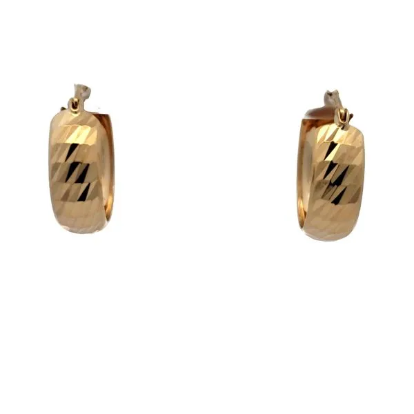 14 Karat Yellow Gold Hoop Earrings Trinity Jewelers  Pittsburgh, PA