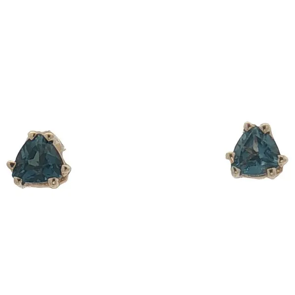 14 Karat Yellow Gold London Blue Topaz Earrings Trinity Jewelers  Pittsburgh, PA