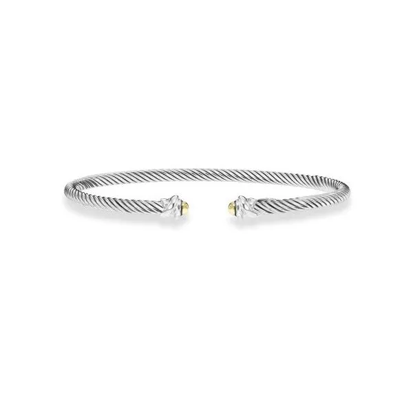 Sterling Silver & 18 Karat Yellow Gold Twisted Cuff Bracelet Trinity Jewelers  Pittsburgh, PA