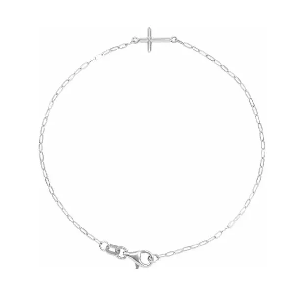 Sterling Silver Sideways Cross Bracelet Trinity Jewelers  Pittsburgh, PA