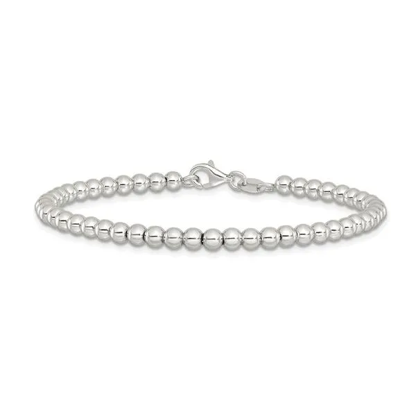 Sterling Silver 4mm Beaded Bracelet Trinity Jewelers  Pittsburgh, PA