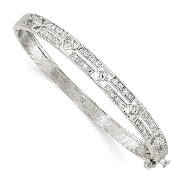 Sterling Silver CZ Bangle Bracelet Trinity Jewelers  Pittsburgh, PA