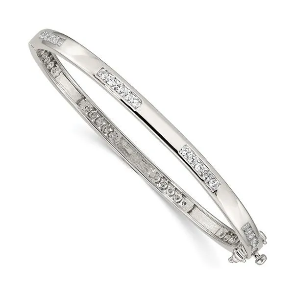 Sterling Silver Cibic Zirconia Bangle Bracelet Trinity Jewelers  Pittsburgh, PA