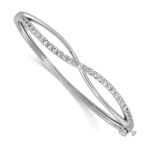 Sterling Silver Cubic Zirconia Infinity Bangle Bracelet Trinity Jewelers  Pittsburgh, PA