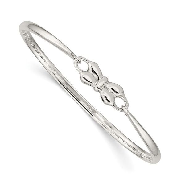 Children's Sterling Silver Bow Baby Bangle Bracelet Trinity Jewelers  Pittsburgh, PA