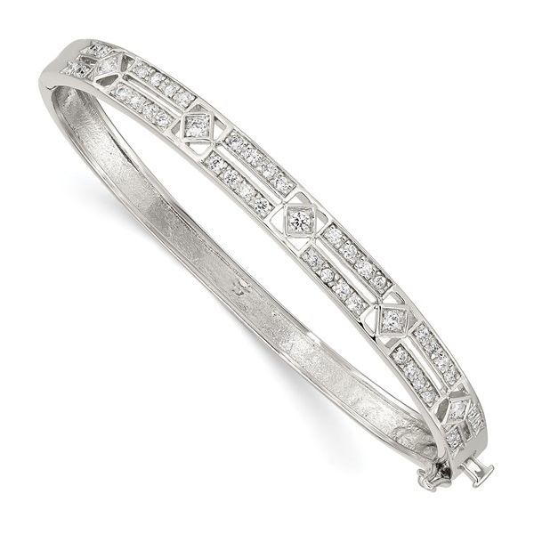 Sterling Silver CZ Bangle Bracelet Trinity Jewelers  Pittsburgh, PA