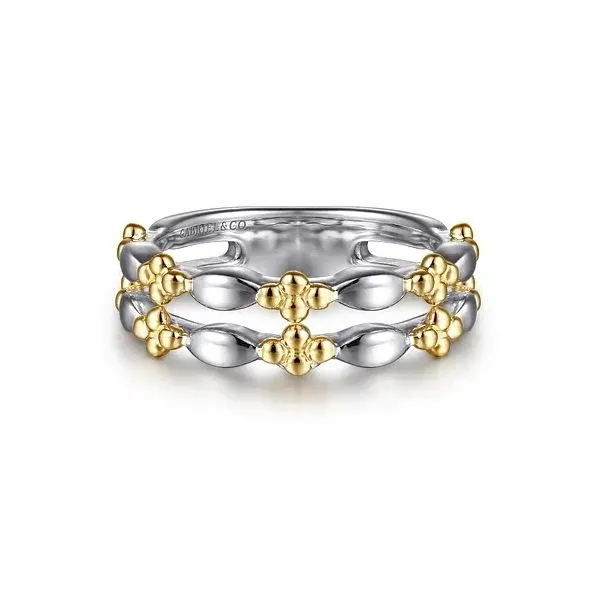 14 Karat Yellow Gold & Sterling Silver Stackable Ring Trinity Jewelers  Pittsburgh, PA