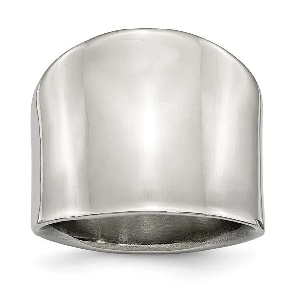 Stainless Steel Concave Polished Fashion Ring Trinity Jewelers  Pittsburgh, PA