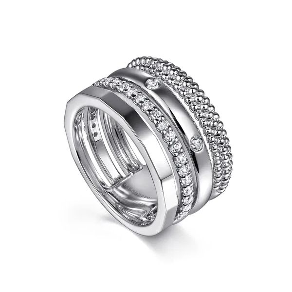 Sterling Silver White Sapphire Easy Stackable Ring Trinity Jewelers  Pittsburgh, PA