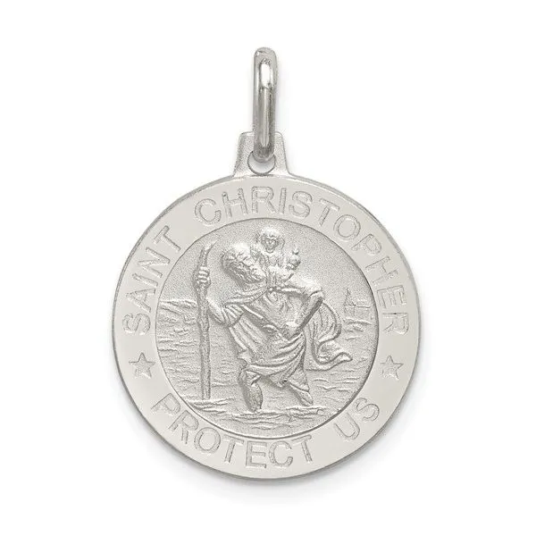 Sterling Silver St. Christopher Medal Charm Trinity Jewelers  Pittsburgh, PA