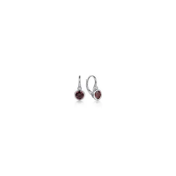 Sterling Silver Garnet & Diamond Earrings Trinity Jewelers  Pittsburgh, PA