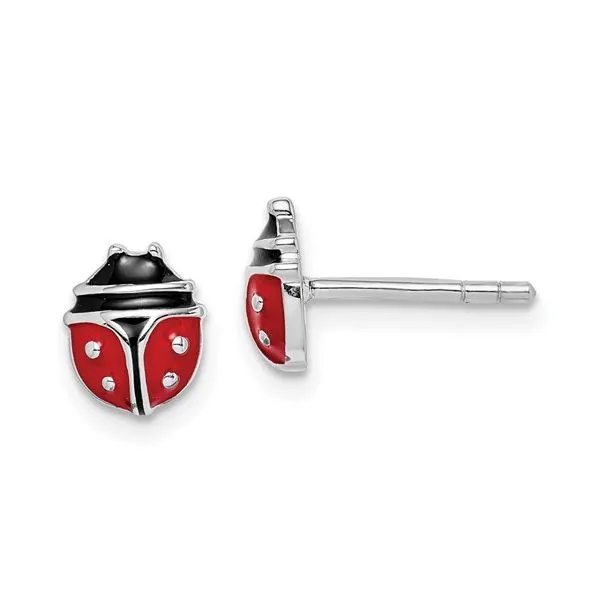Youth Sterling Silver Enamed Lady Bug Earrings Trinity Jewelers  Pittsburgh, PA