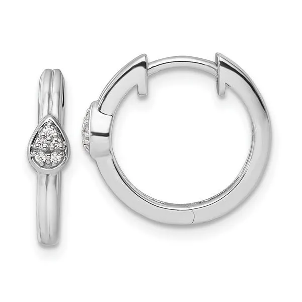 Sterling Silver Diamond Hoop Earrings Trinity Jewelers  Pittsburgh, PA