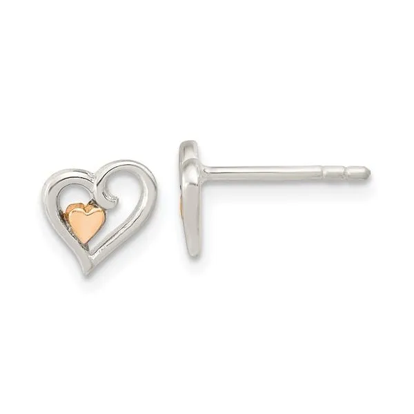 Children's Sterling Silver Heart Earrings Trinity Jewelers  Pittsburgh, PA