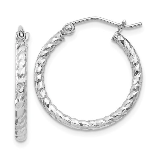 Sterling Silver D/C Hoop Earrings Trinity Jewelers  Pittsburgh, PA