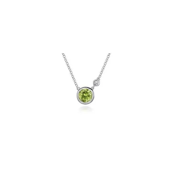 Sterling Silver Peridot & Diamond Necklace Trinity Jewelers  Pittsburgh, PA
