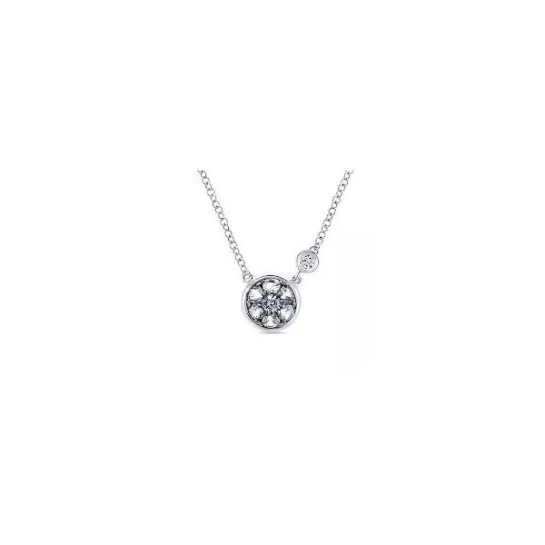 Sterling Silver White Sapphire & Diamond Necklace Trinity Jewelers  Pittsburgh, PA
