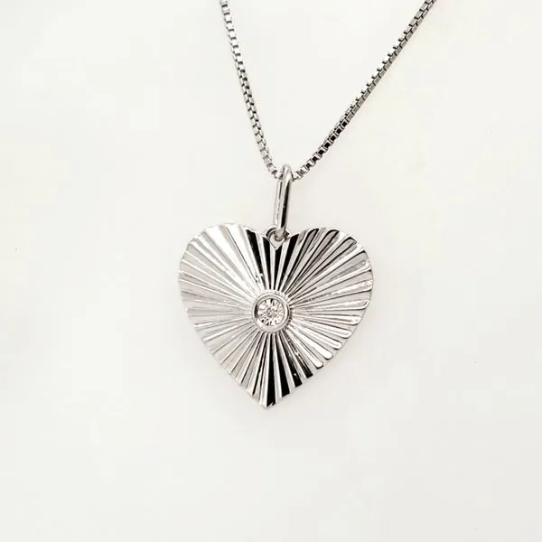 Sterling Silver Diamond Heart Pendant Trinity Jewelers  Pittsburgh, PA