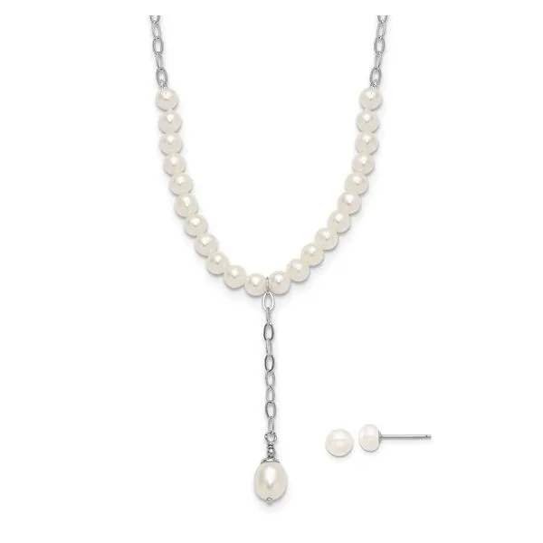 Sterling Silver Freshwater Cultured Pearl Dangle Necklace Trinity Jewelers  Pittsburgh, PA