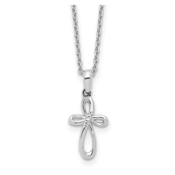 Sterling Silver Diamond Cross Pendant Trinity Jewelers  Pittsburgh, PA