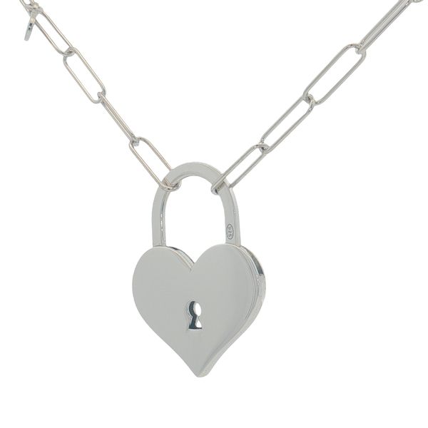 Sterling Silver Padlock Heart Necklace Trinity Jewelers  Pittsburgh, PA