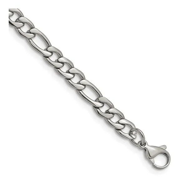 Stainless Steel Figaro Bracelet Trinity Jewelers  Pittsburgh, PA
