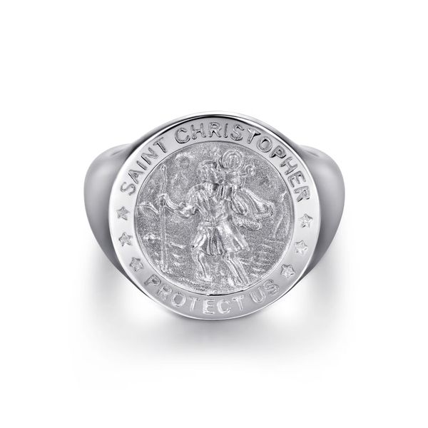 Sterling Silver Emboss Signet Wide Ring Trinity Jewelers  Pittsburgh, PA