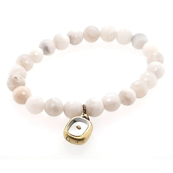 Poppy & Jewel White Lace Agate Bracelet Trinity Jewelers  Pittsburgh, PA