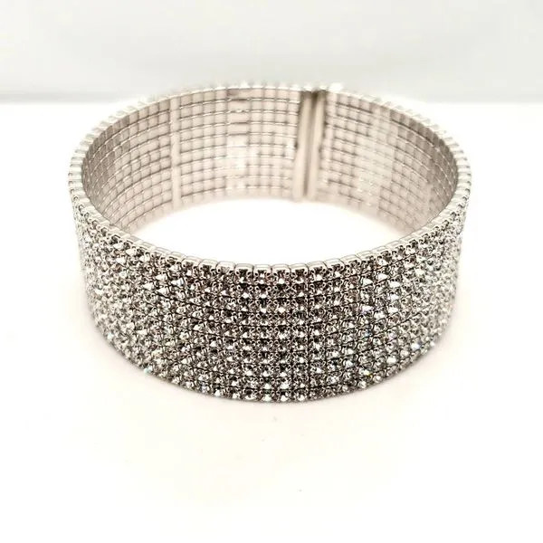 10 Row White Crystal Cuff Bracelet Trinity Jewelers  Pittsburgh, PA