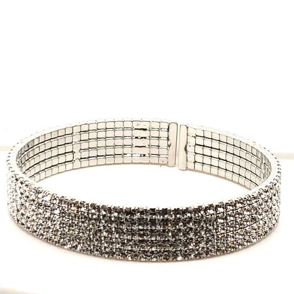 White 5 Row Crystal Bracelet Trinity Jewelers  Pittsburgh, PA