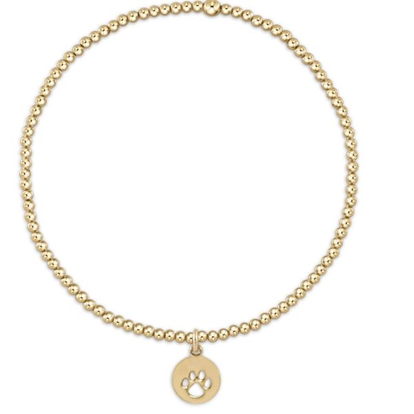 ENewton- Classic Gold 2MM Bracelet - Paw Print Small Disc Trinity Jewelers  Pittsburgh, PA