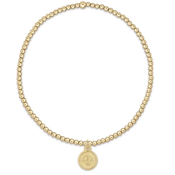 ENewton - Classic Gold 2MM Bracelet - Blessing Small Gold Disc Trinity Jewelers  Pittsburgh, PA