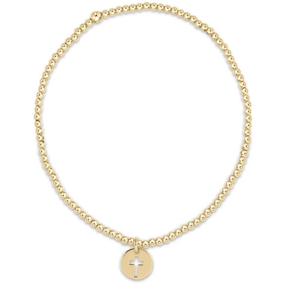 ENewton - Classic Gold 2MM Bracelet - Blessing Small Gold Disc Trinity Jewelers  Pittsburgh, PA