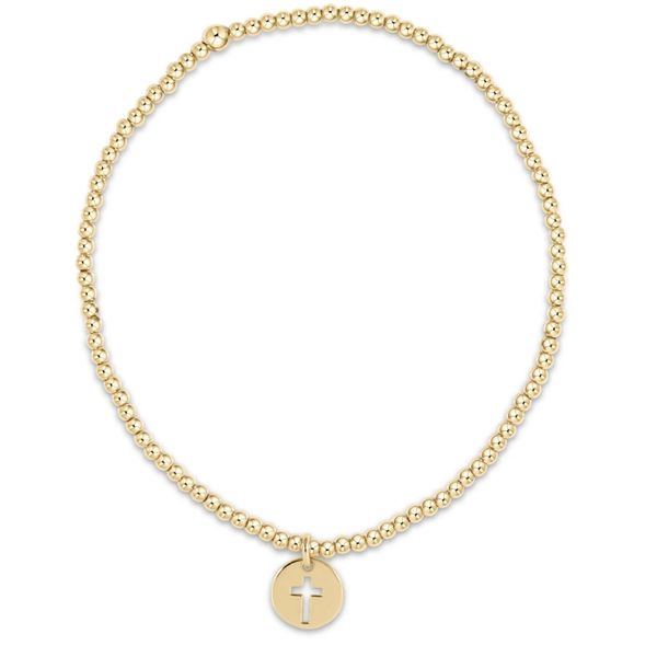 ENewton - Classic Gold 2MM Bracelet - Blessing Small Gold Disc Trinity Jewelers  Pittsburgh, PA