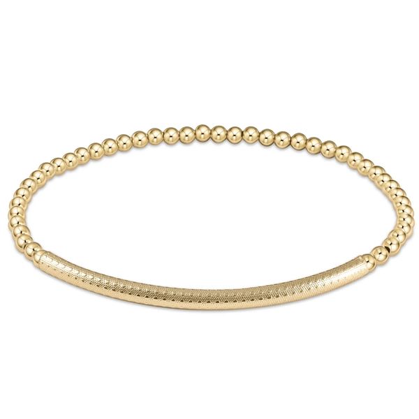 Enewton Bliss Bar Textured Gold 3mm Bracelet Trinity Jewelers  Pittsburgh, PA