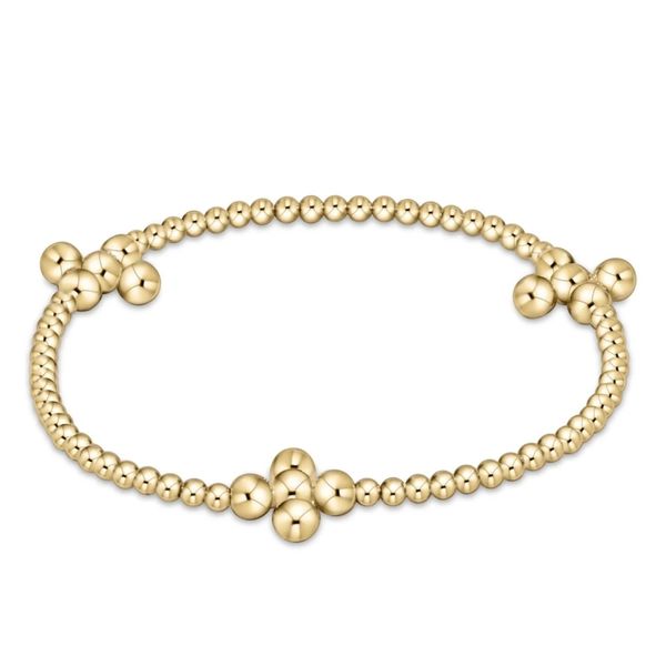 Enewton Beaded 4mm Gold Signature Cross 2.5mm Gold Bracelet Trinity Jewelers  Pittsburgh, PA